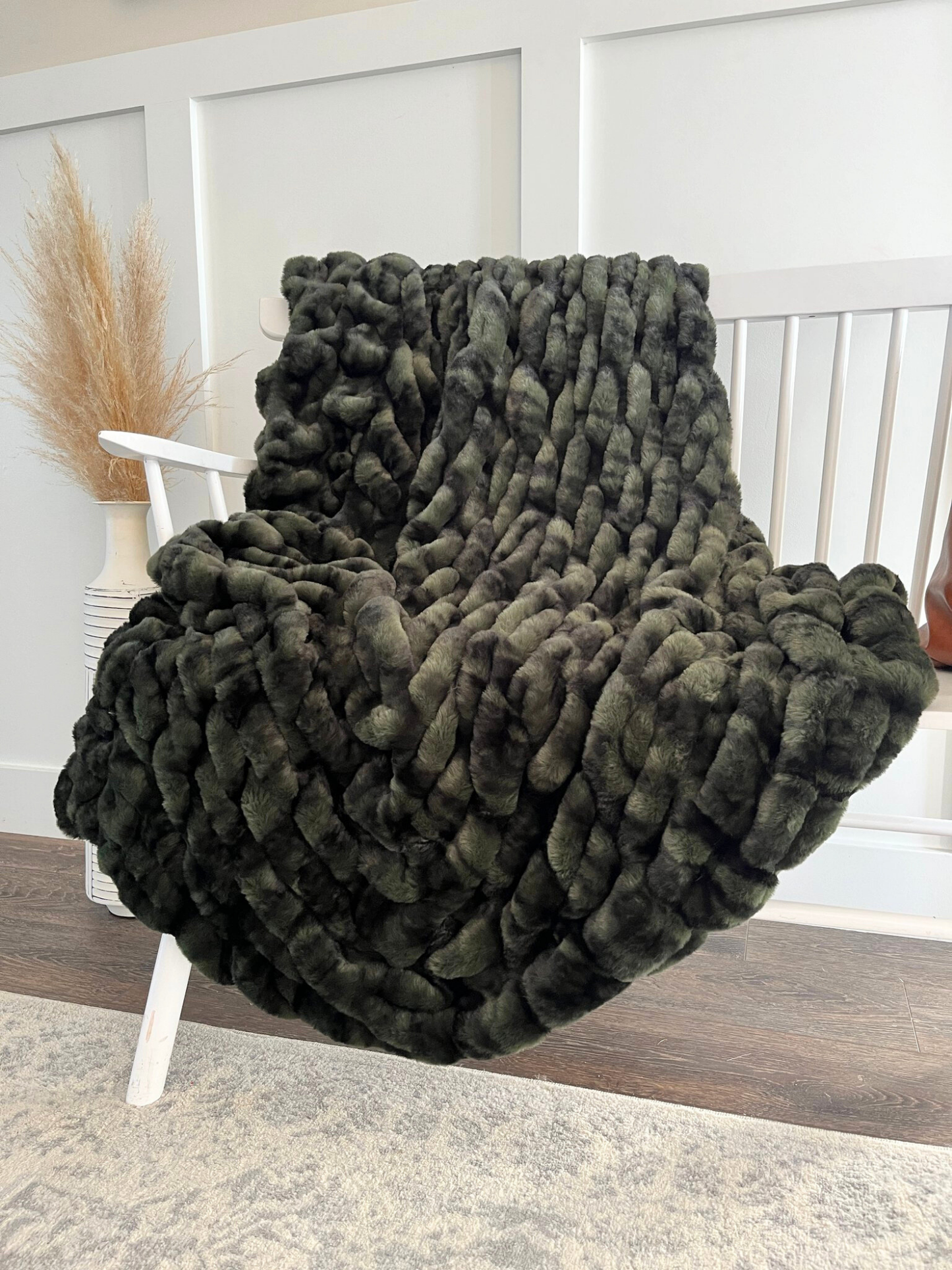 Olive Bubble Blanket