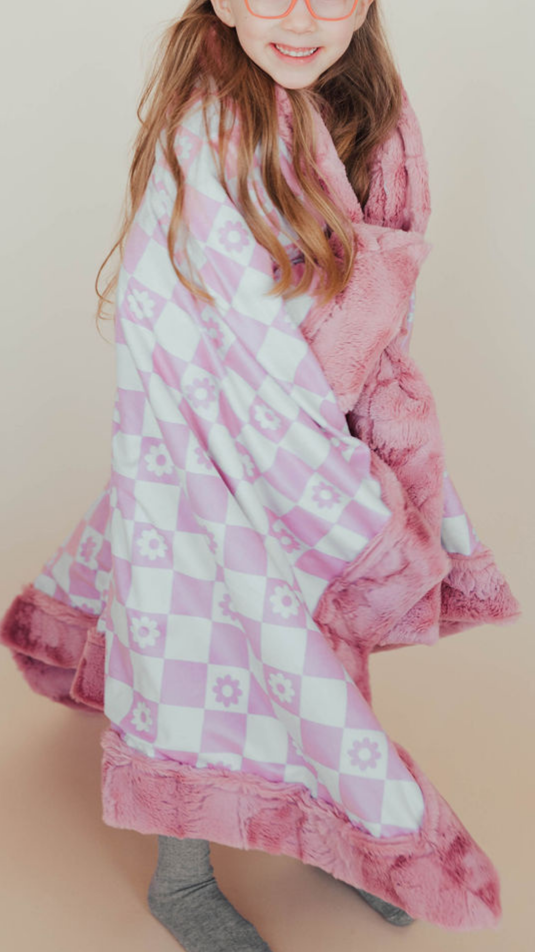 Checkered Floral Pink