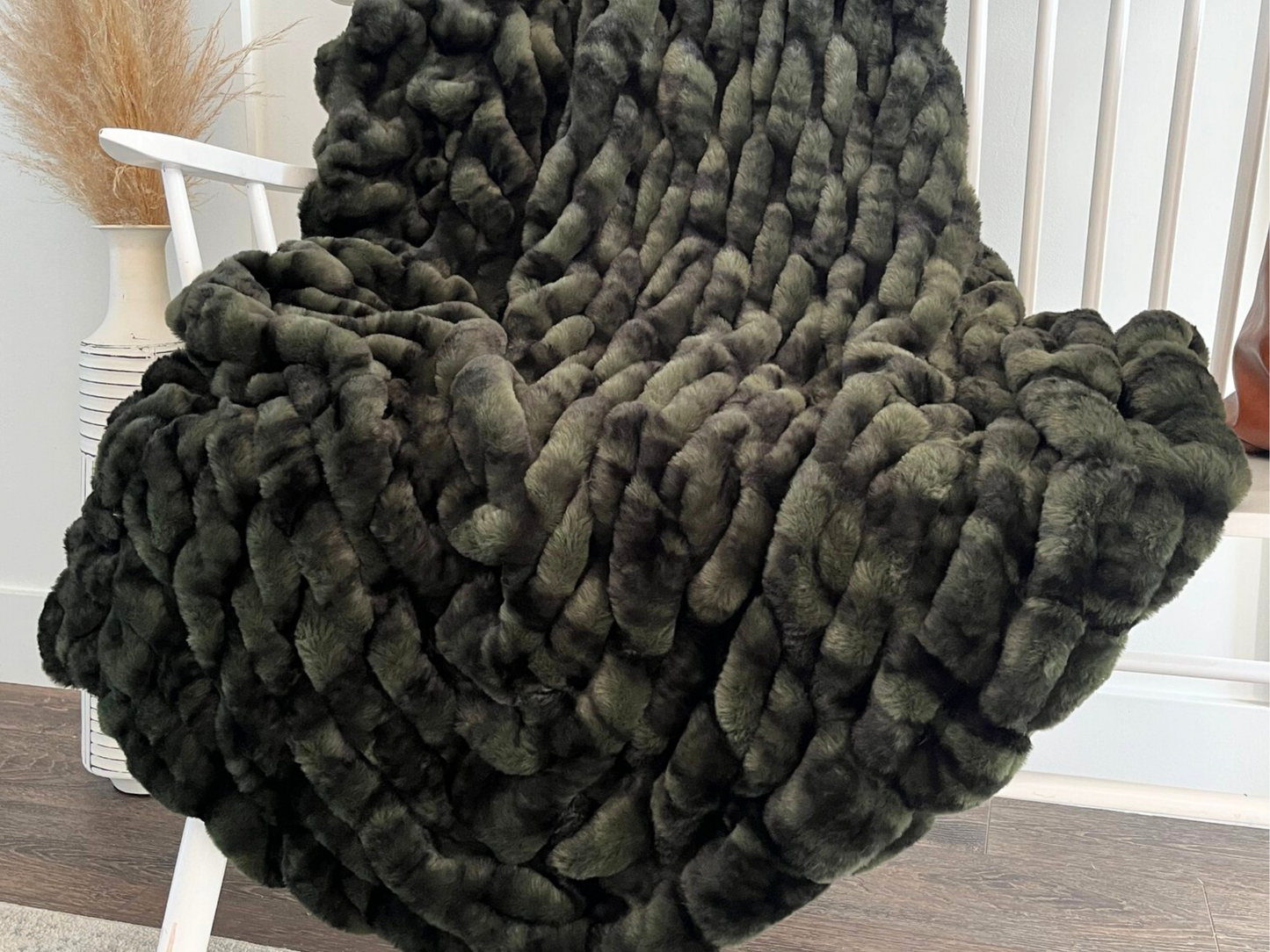 Olive Bubble Blanket