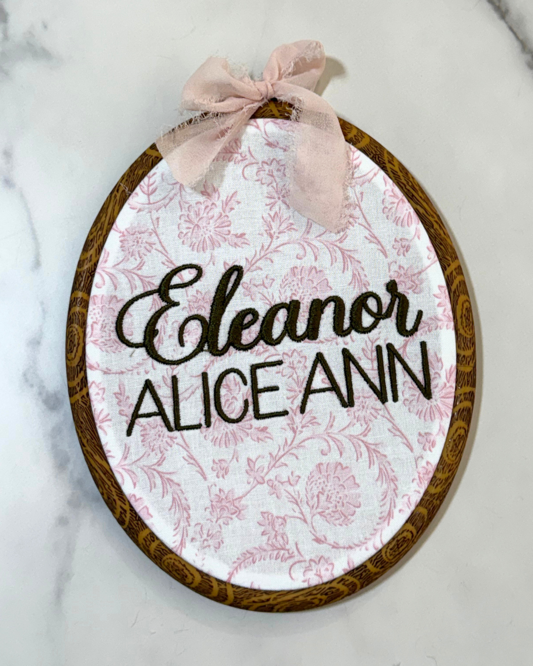 Embroidery Name Sign
