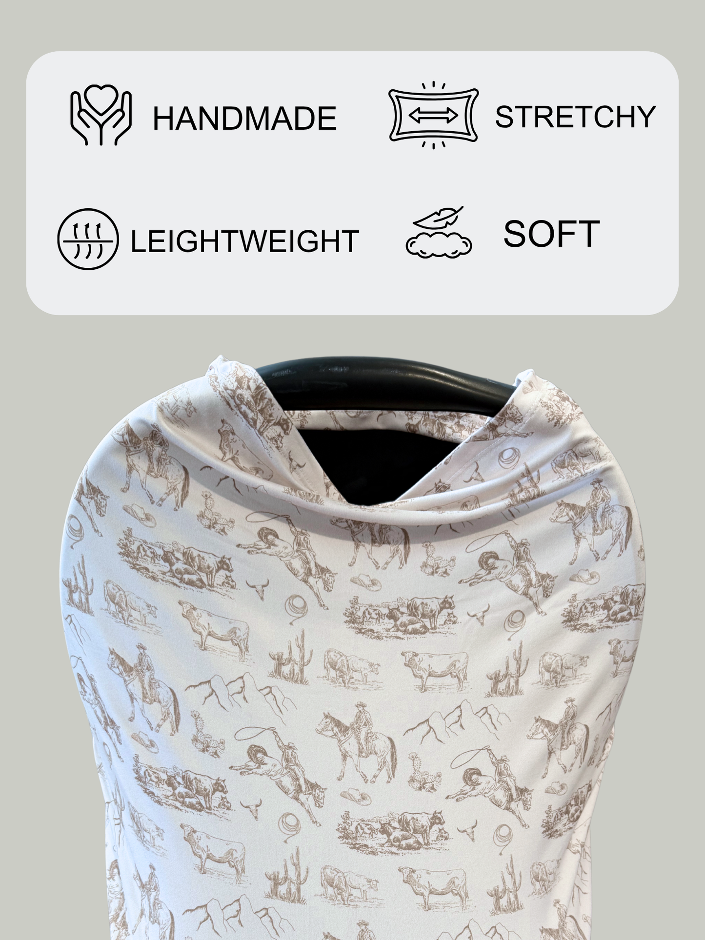 Ranch Cowboy Car Seat Cover