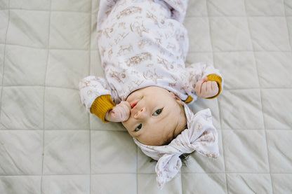 Pink Ranchy Gown & Bow - 1-3Month