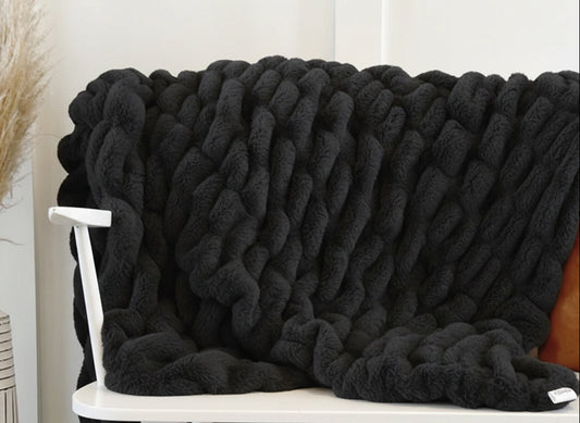 Black Bubble Blanket