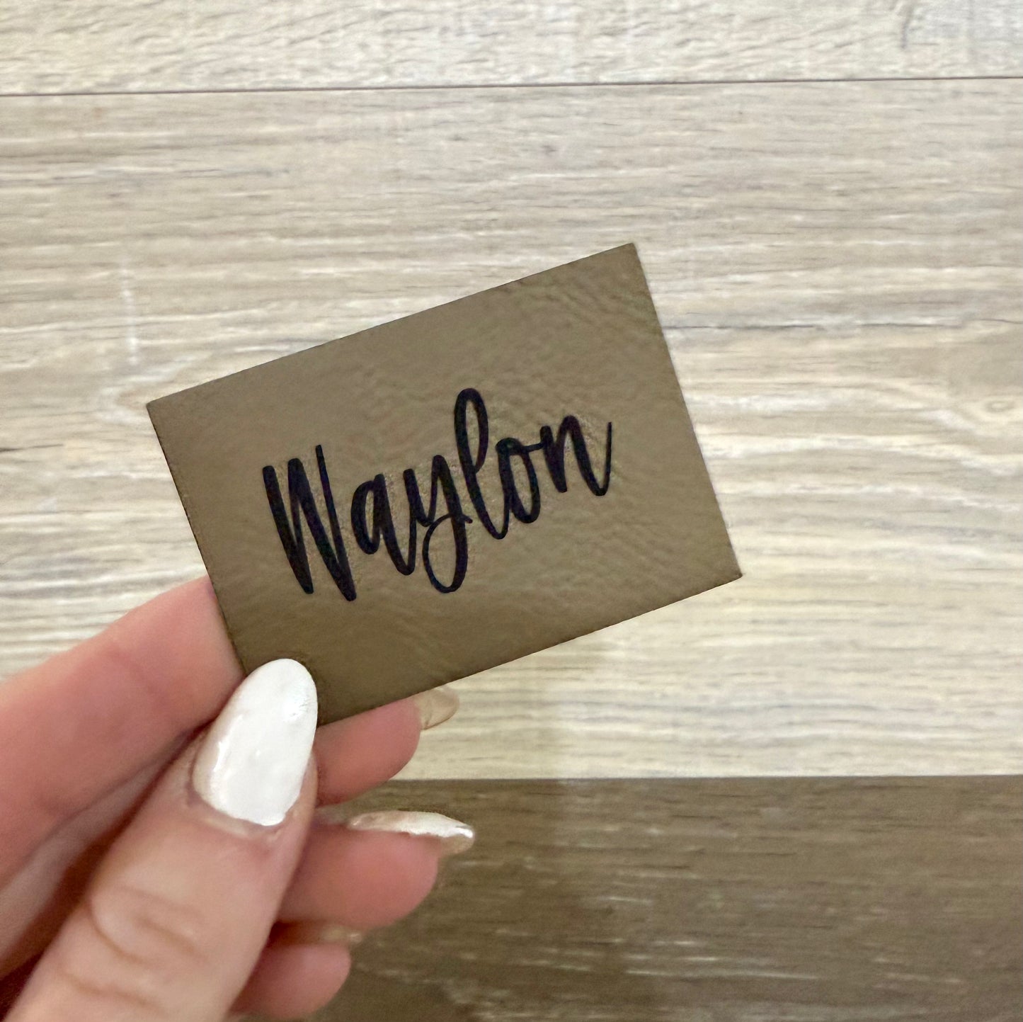 Faux Leather Tag