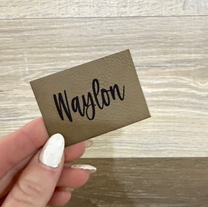 Faux Leather Tag