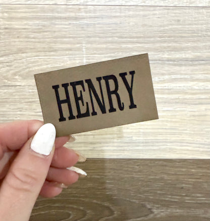 Faux Leather Tag