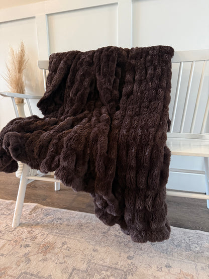 Chocolate Brown Bubble Blanket