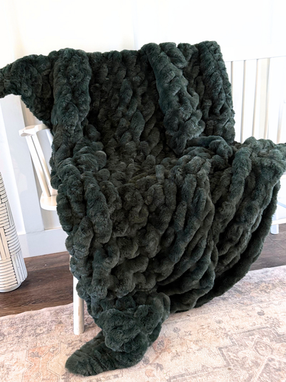 Forest Green Bubble Blanket