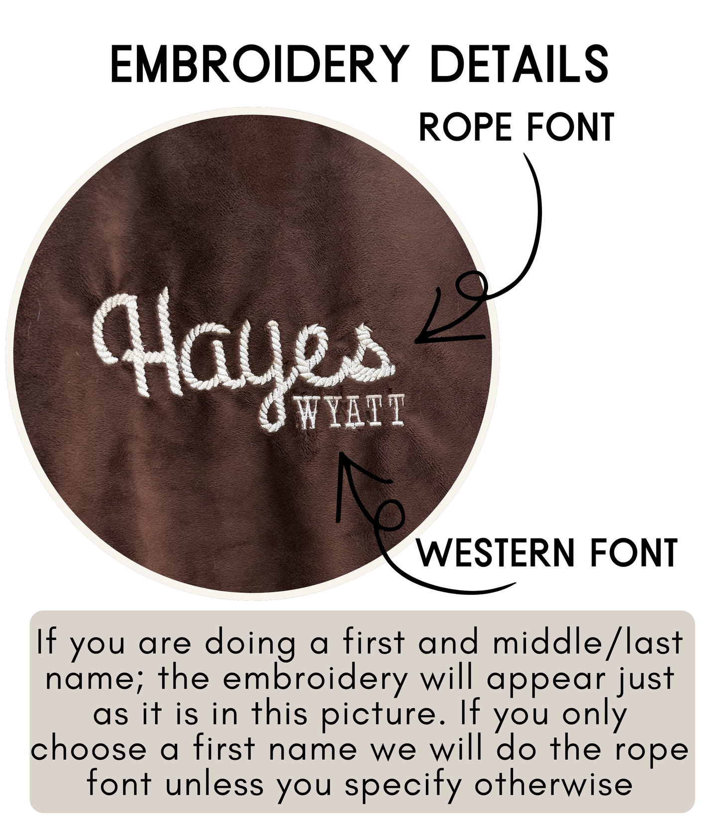 Western Rope Embroidery