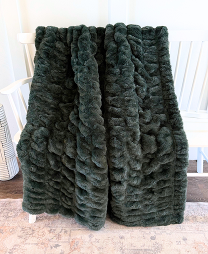 Forest Green Bubble Blanket