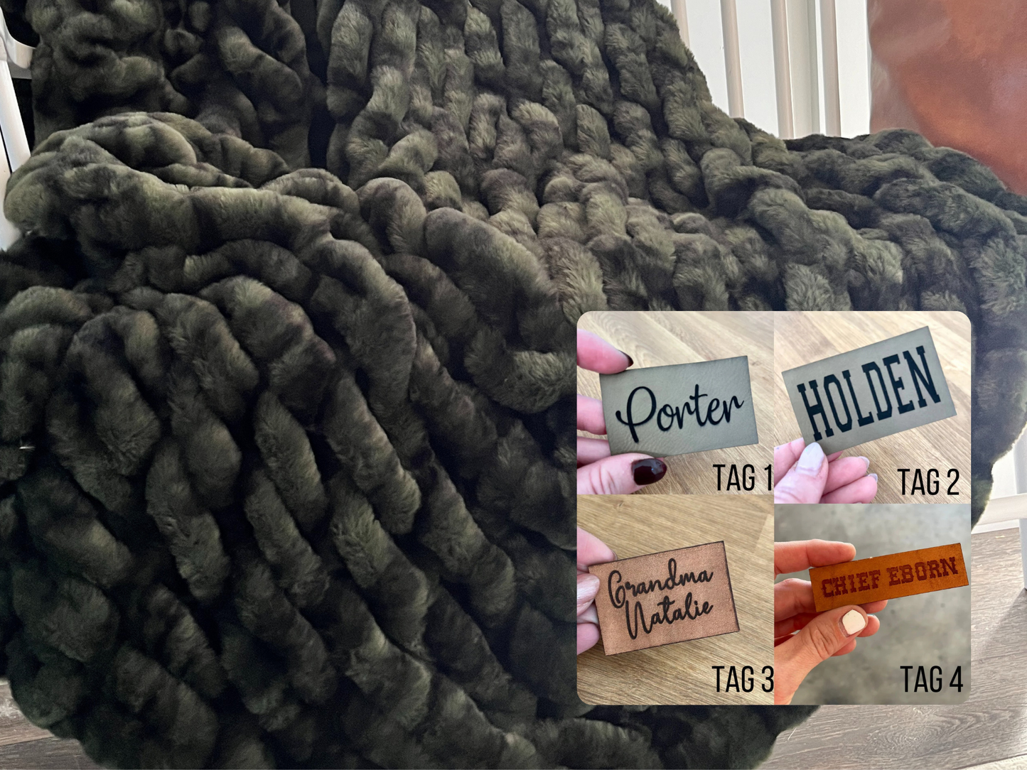 Olive Bubble Blanket