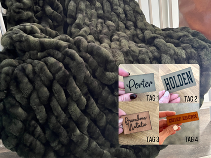 Olive Bubble Blanket