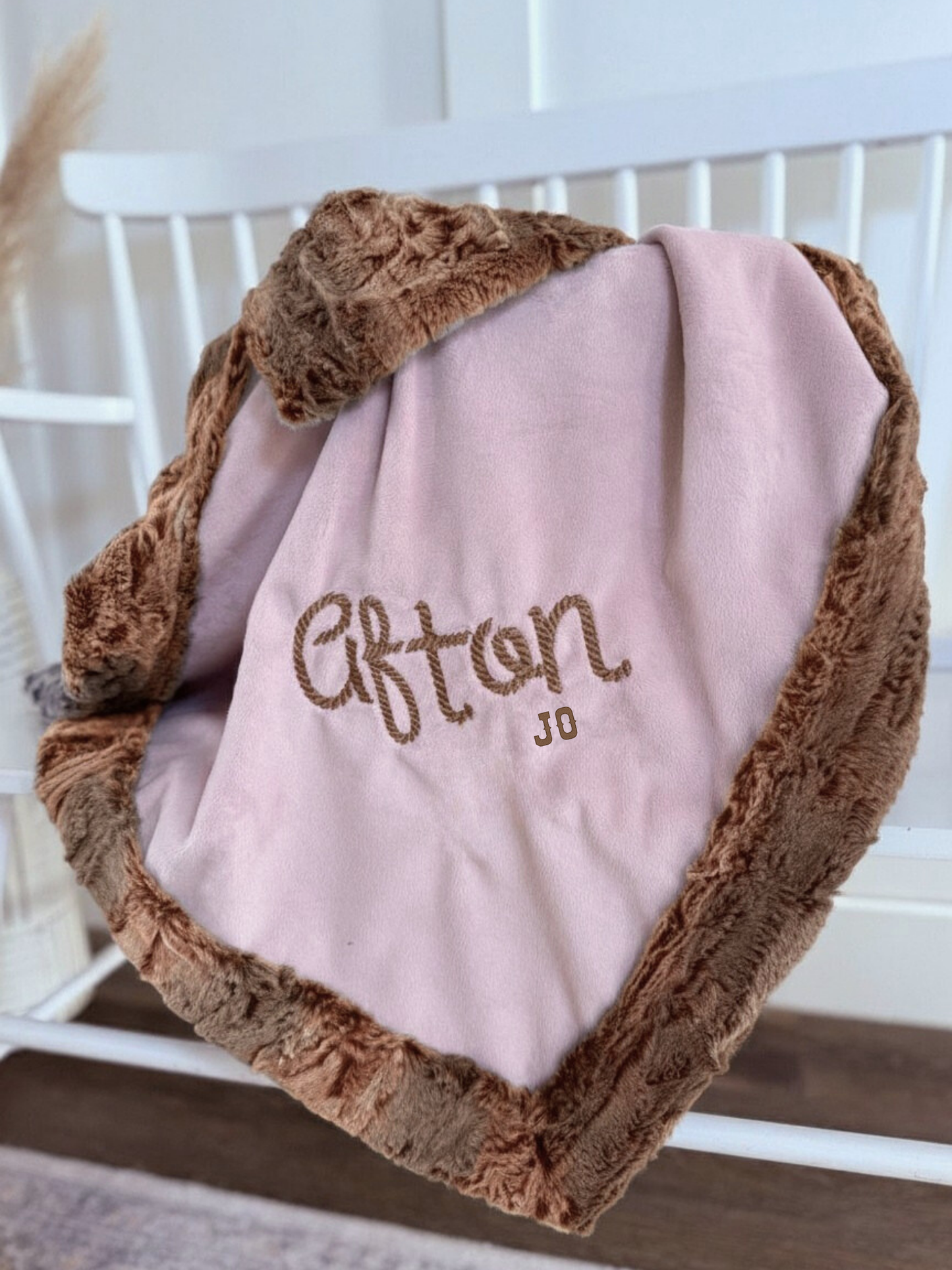 Pink Western Rope Embroidery