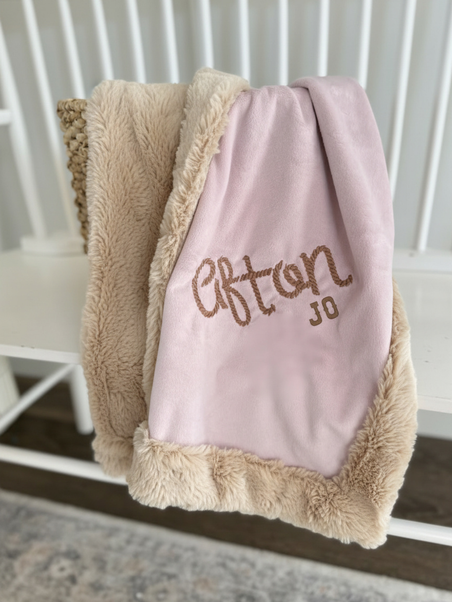 Pink Western Rope Embroidery