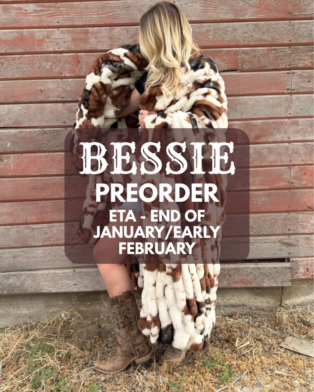 PREORDER Bessie- Cow Print Bubble